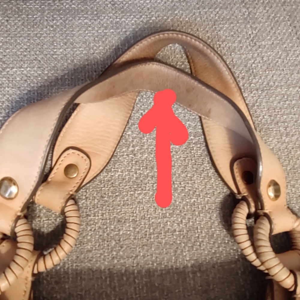 Cole Haan Beige Woven-Front Satchel - Picture 4 of 9